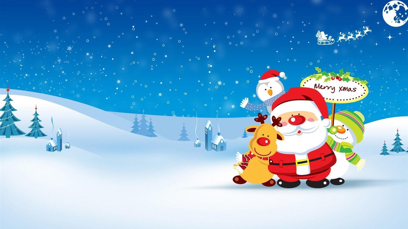 Merry Christmas HD Wallpaper Featured #17 - 1366x768