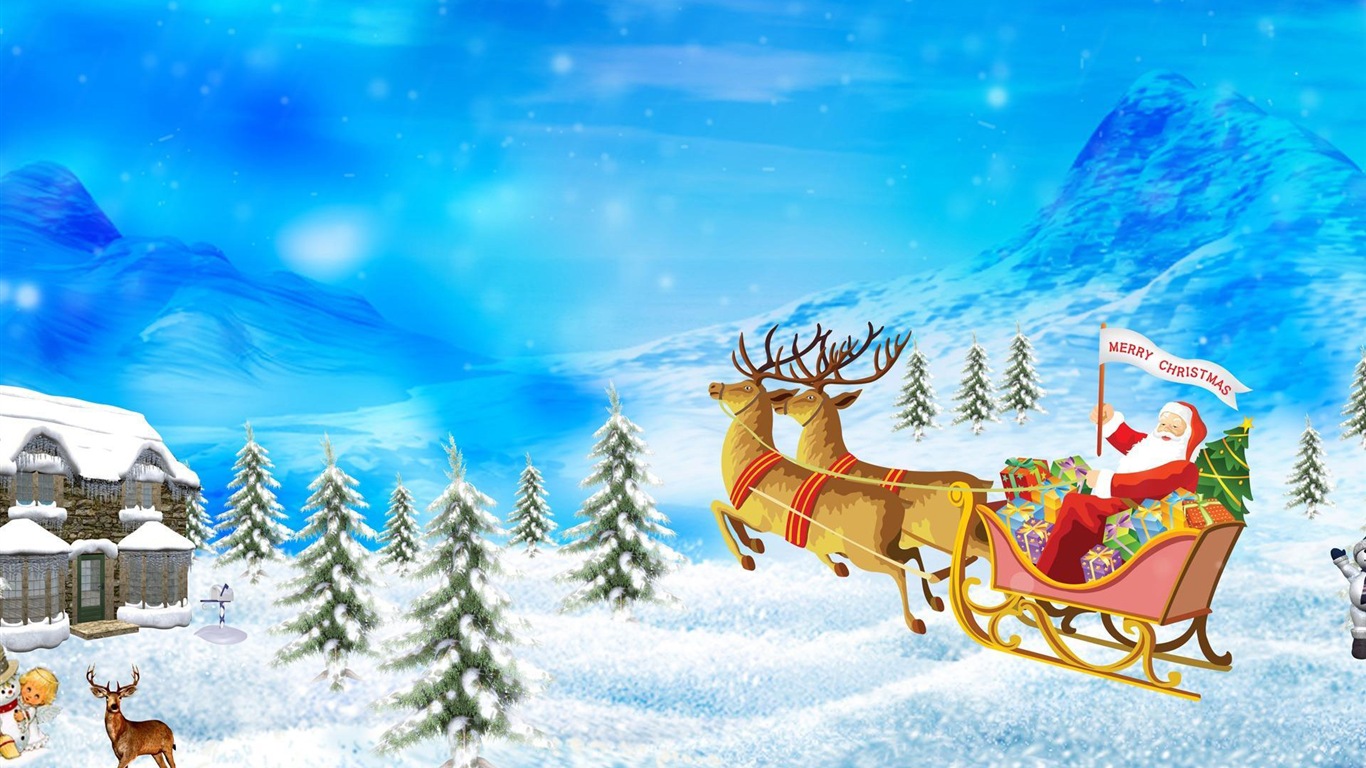 Merry Christmas HD Wallpaper Featured #19 - 1366x768