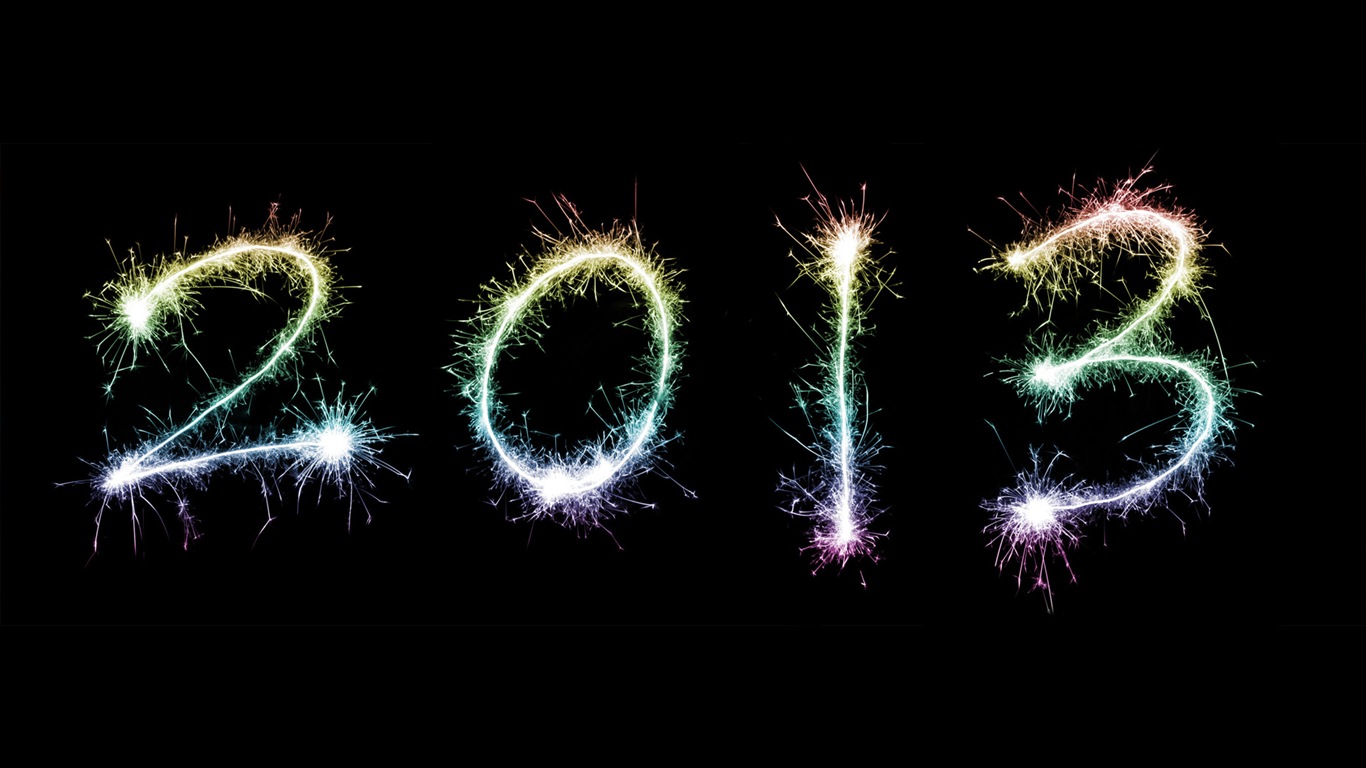 2013 Šťastný Nový Rok HD Tapety na plochu #1 - 1366x768