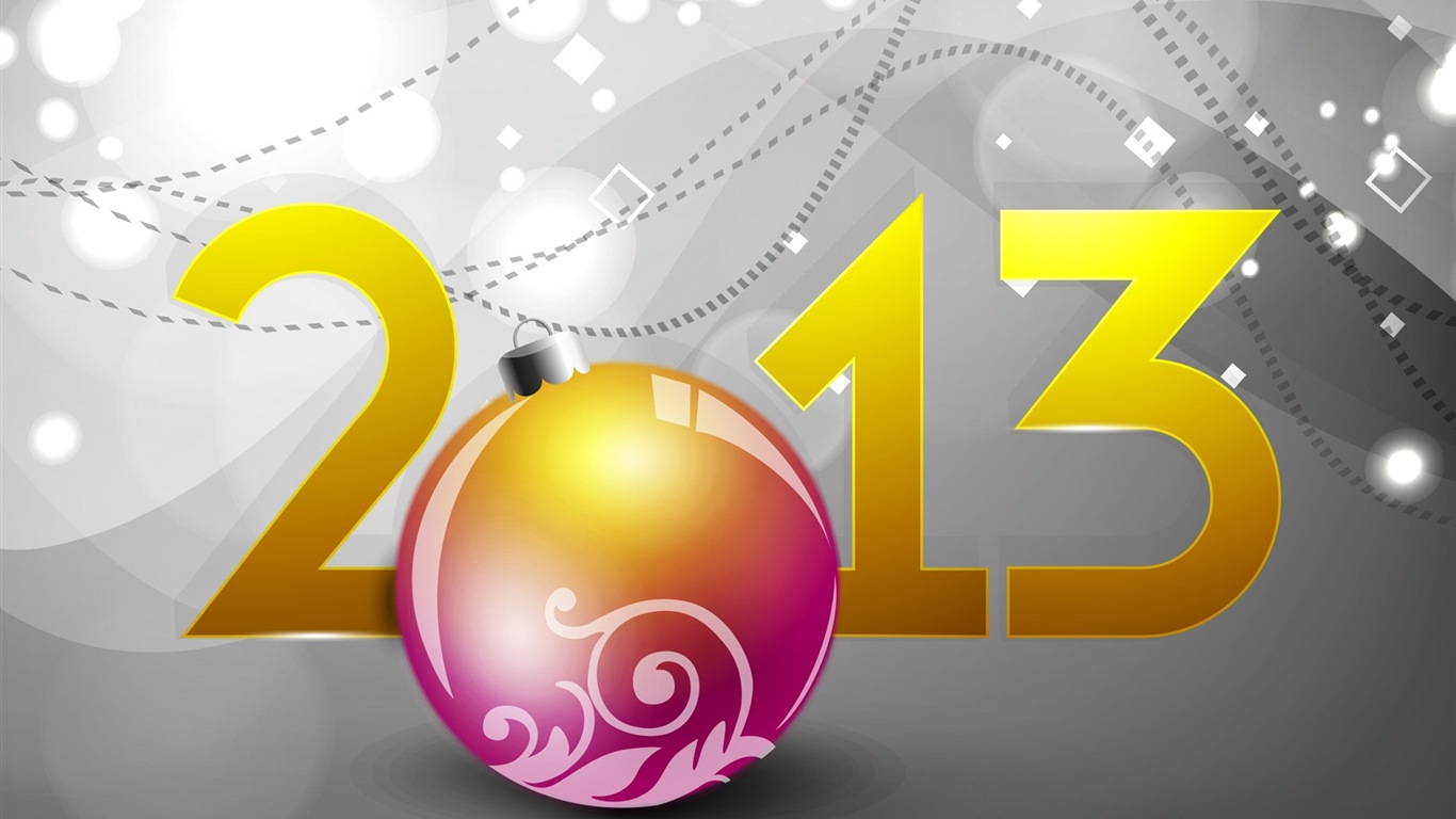 2013 Happy New Year HD обои #4 - 1366x768
