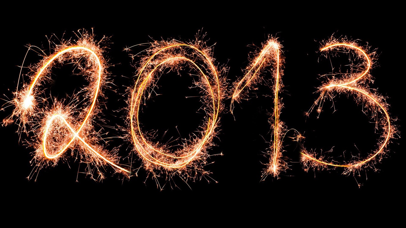 2013 Šťastný Nový Rok HD Tapety na plochu #9 - 1366x768