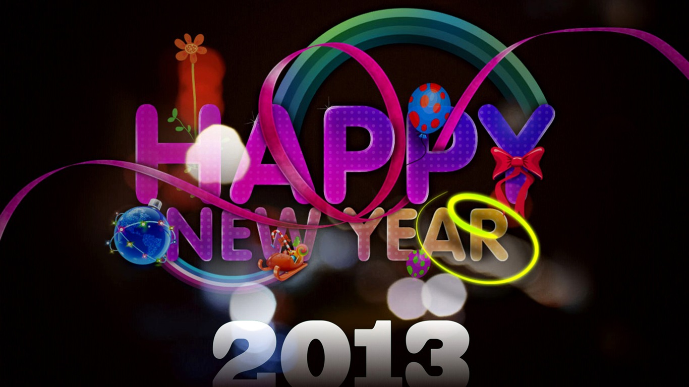 2013 Happy New Year HD обои #15 - 1366x768