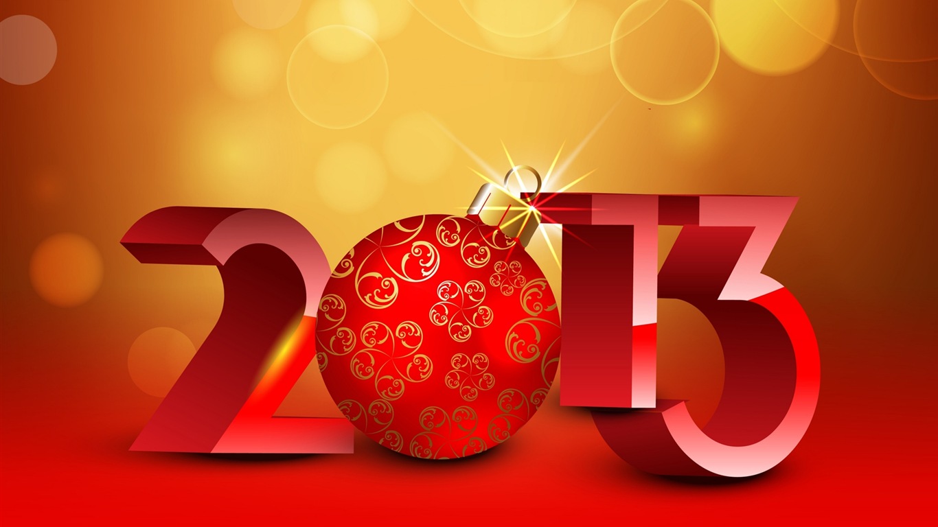 2013 Šťastný Nový Rok HD Tapety na plochu #16 - 1366x768