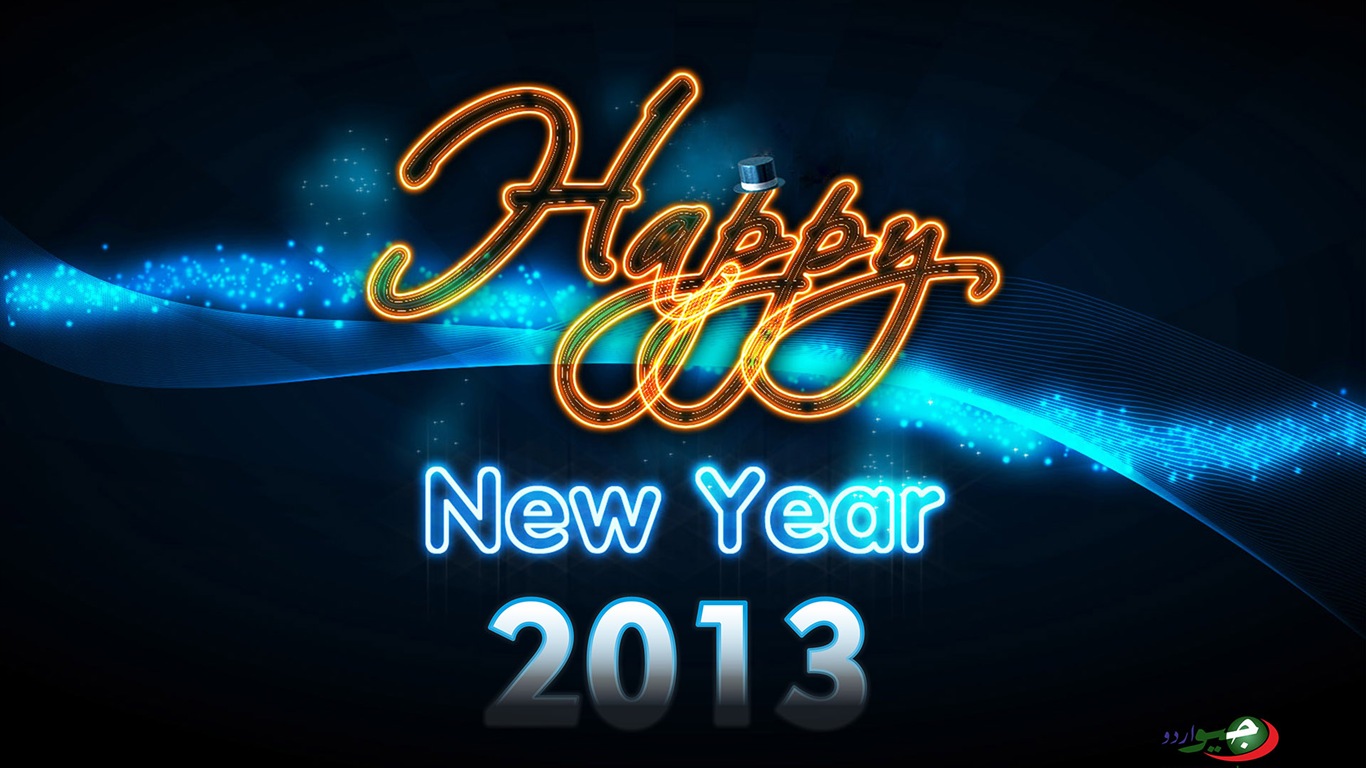 2013 Šťastný Nový Rok HD Tapety na plochu #17 - 1366x768