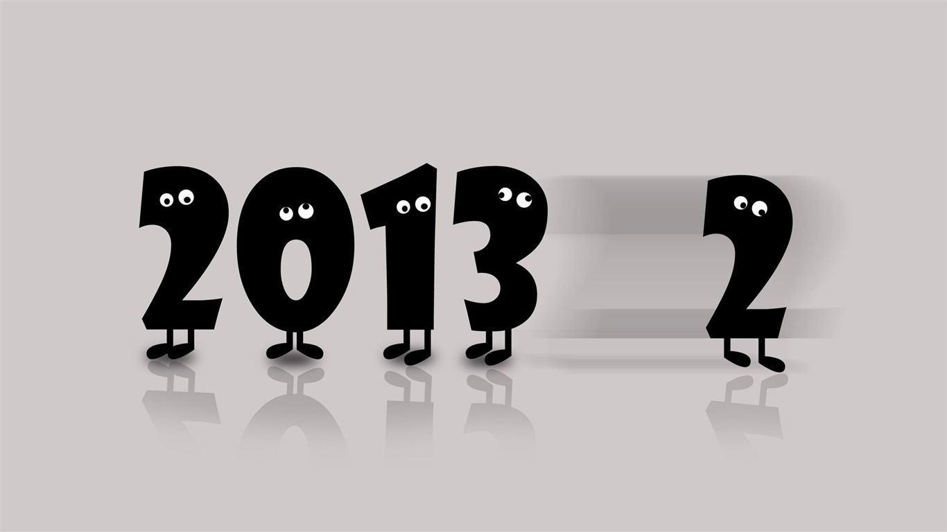 2013 Año Nuevo fondo de pantalla tema creativo (1) #2 - 1366x768