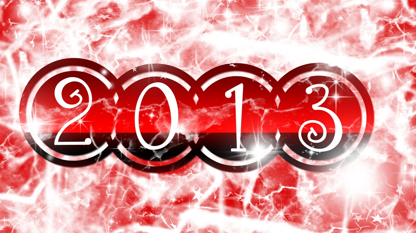 2013 Año Nuevo fondo de pantalla tema creativo (1) #3 - 1366x768
