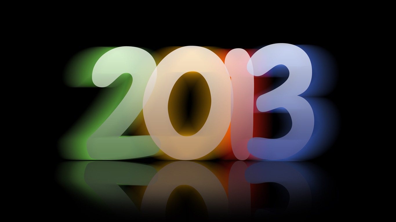 2013 Año Nuevo fondo de pantalla tema creativo (1) #8 - 1366x768