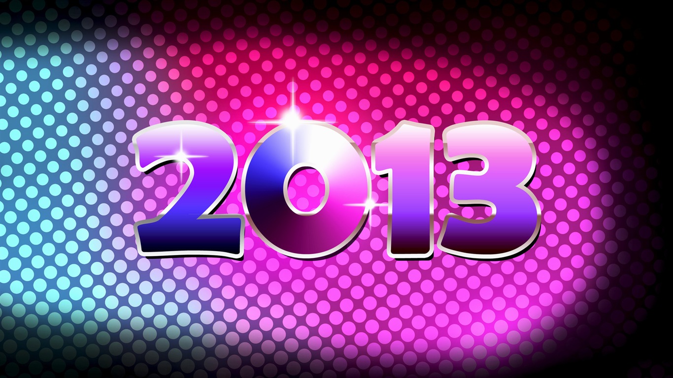2013 Año Nuevo fondo de pantalla tema creativo (1) #9 - 1366x768