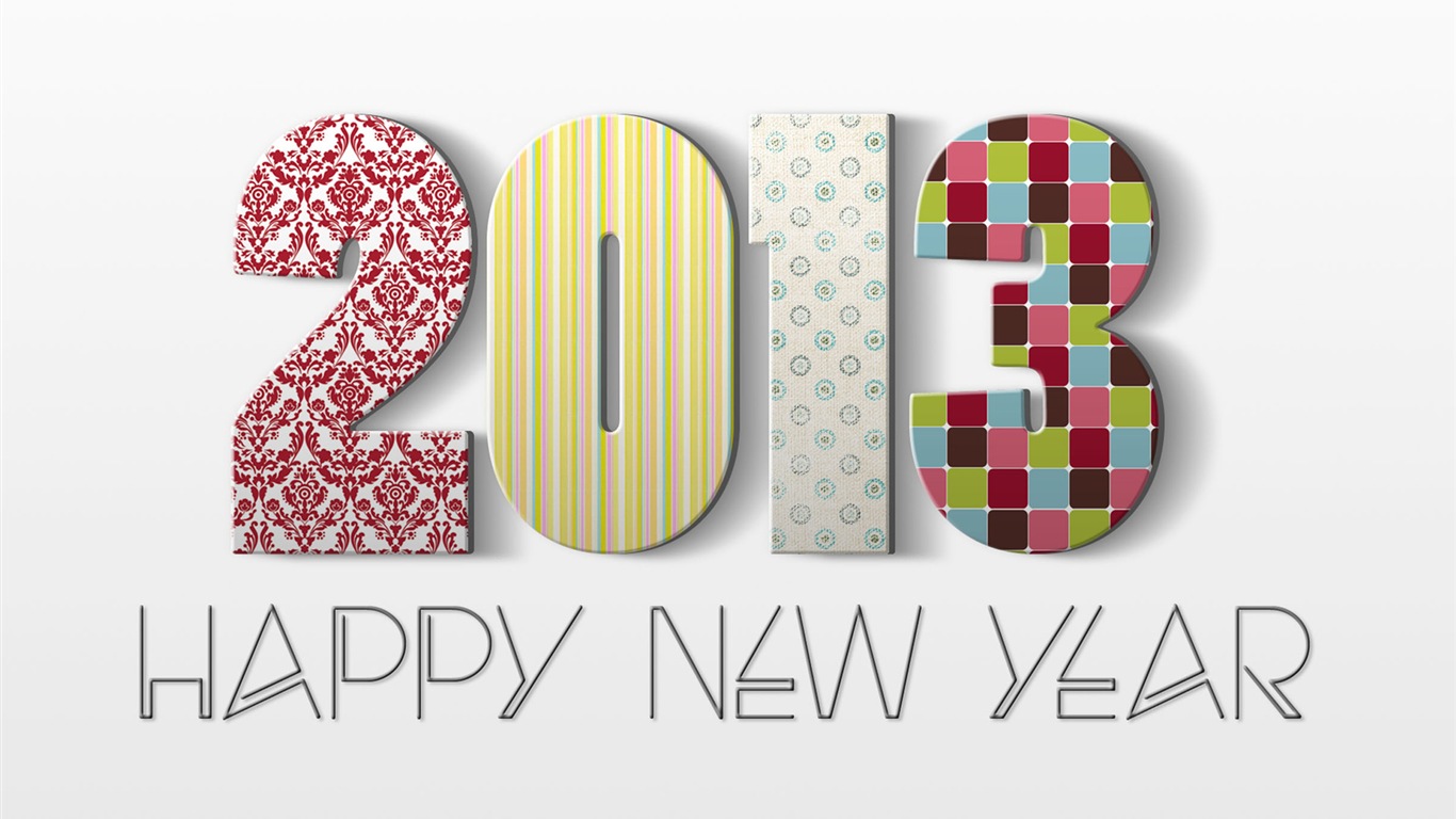 2013 New Year theme creative wallpaper(1) #15 - 1366x768