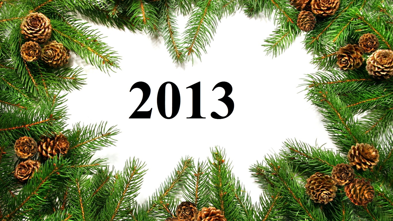 2013 Año Nuevo fondo de pantalla tema creativo (1) #20 - 1366x768