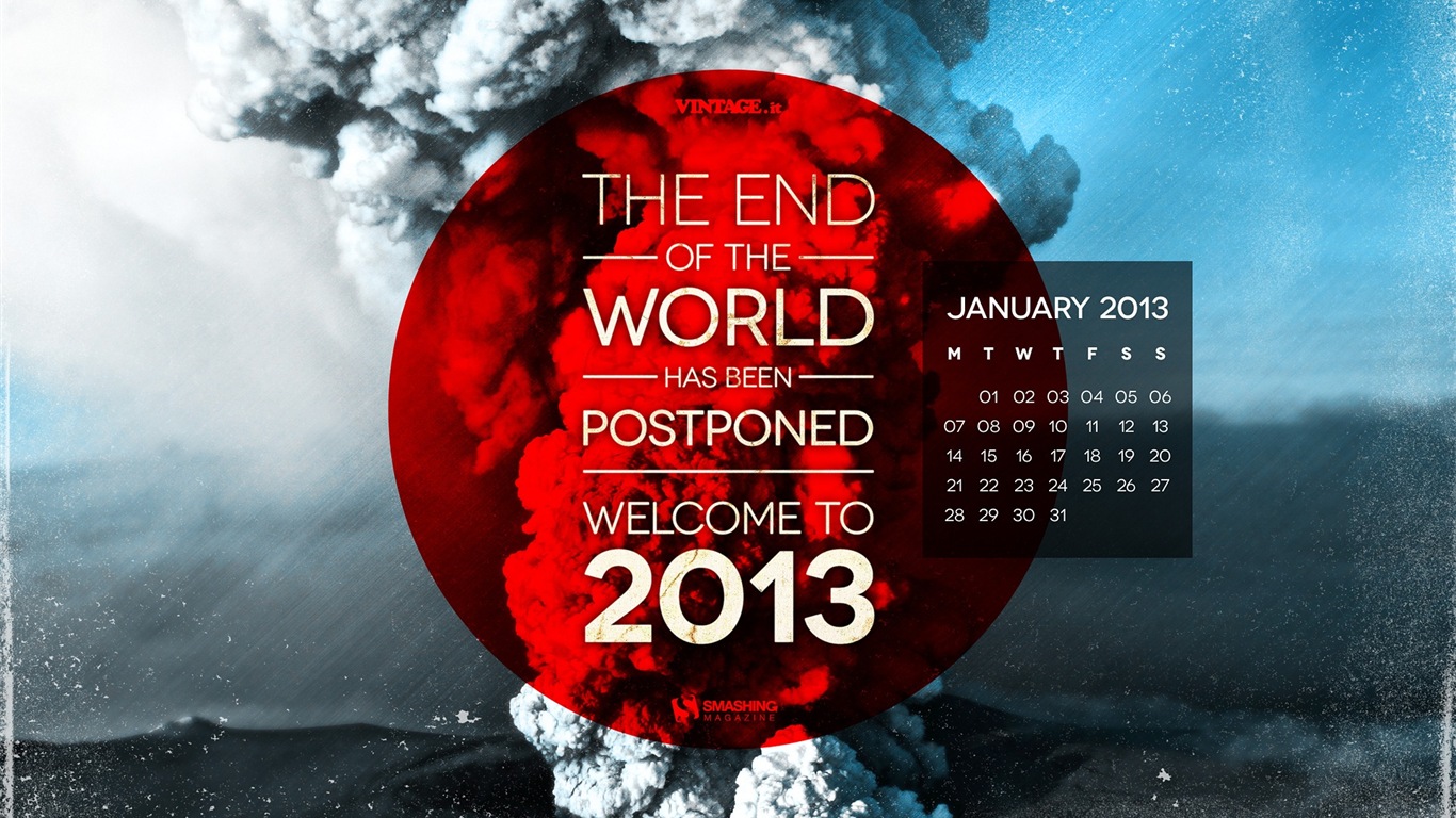 Januar 2013 Kalender Wallpaper (1) #1 - 1366x768