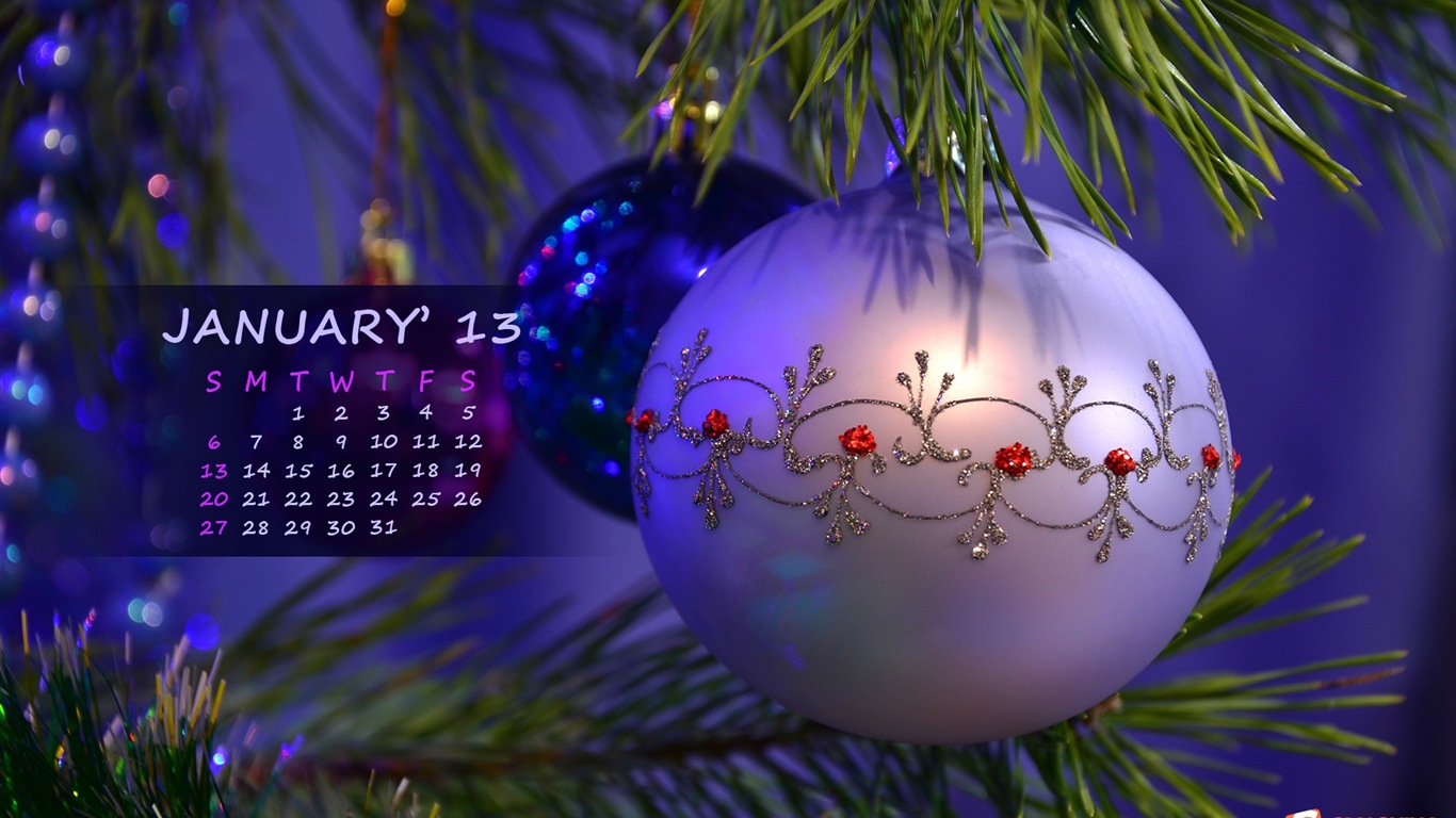 01 2013 Calendar fondo de pantalla (1) #19 - 1366x768
