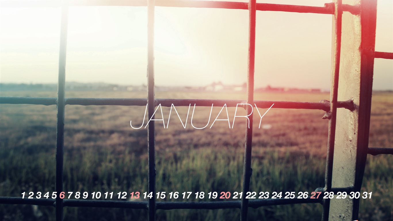 2013년 1월 캘린더 벽지 (2) #10 - 1366x768