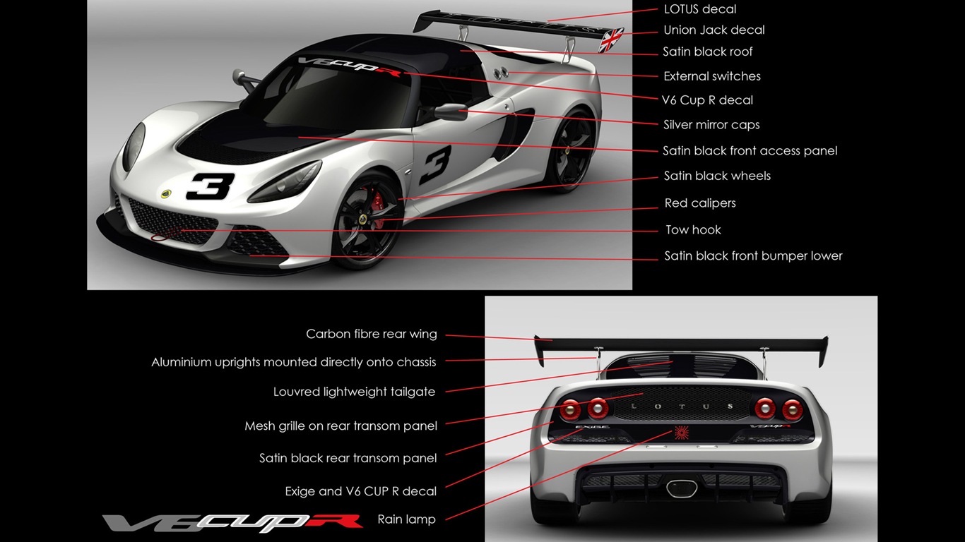 2013 로터스 Exige V6 컵 R HD 배경 화면 #10 - 1366x768