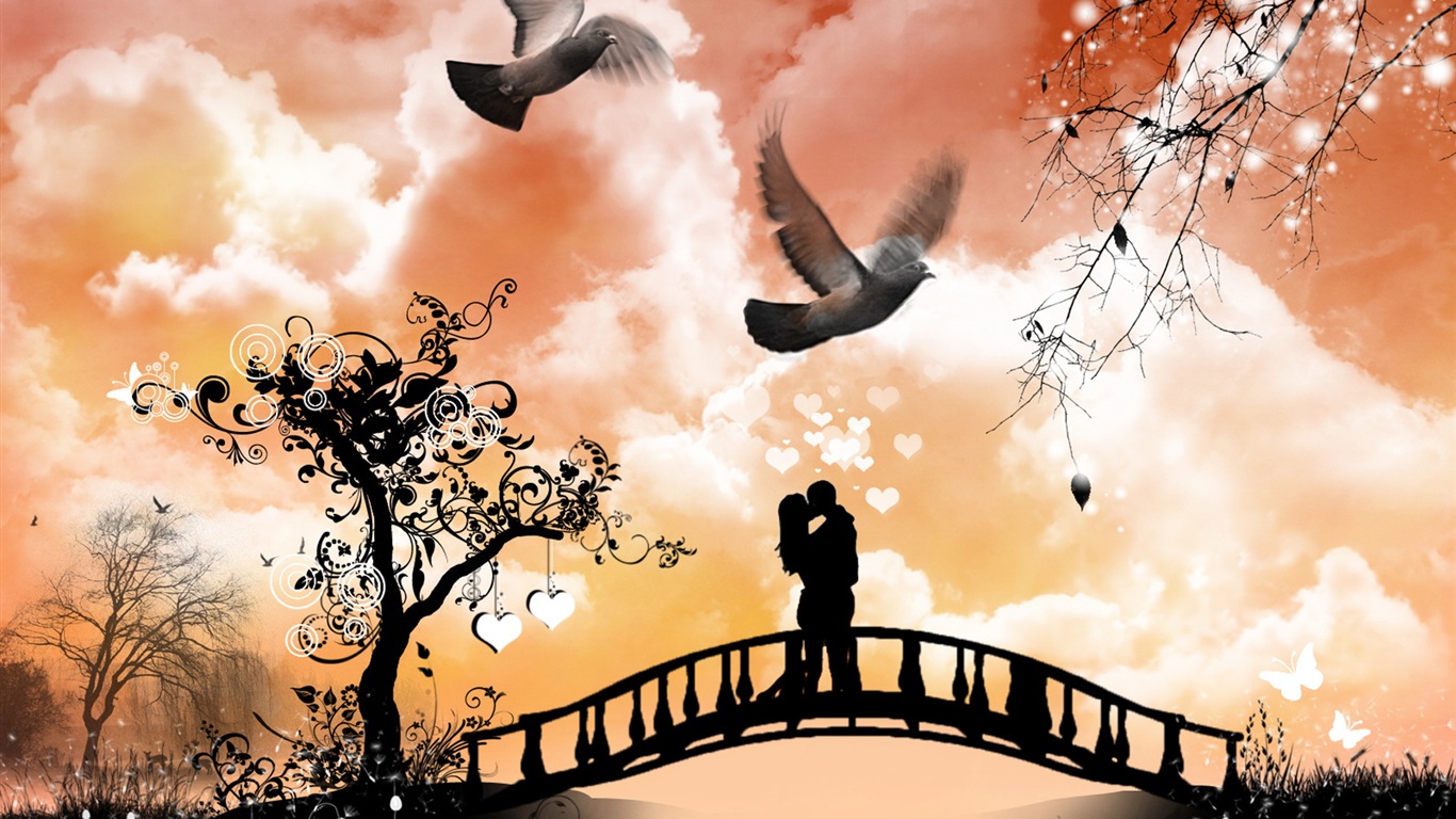 Warm and romantic Valentine's Day HD wallpapers #20 - 1366x768