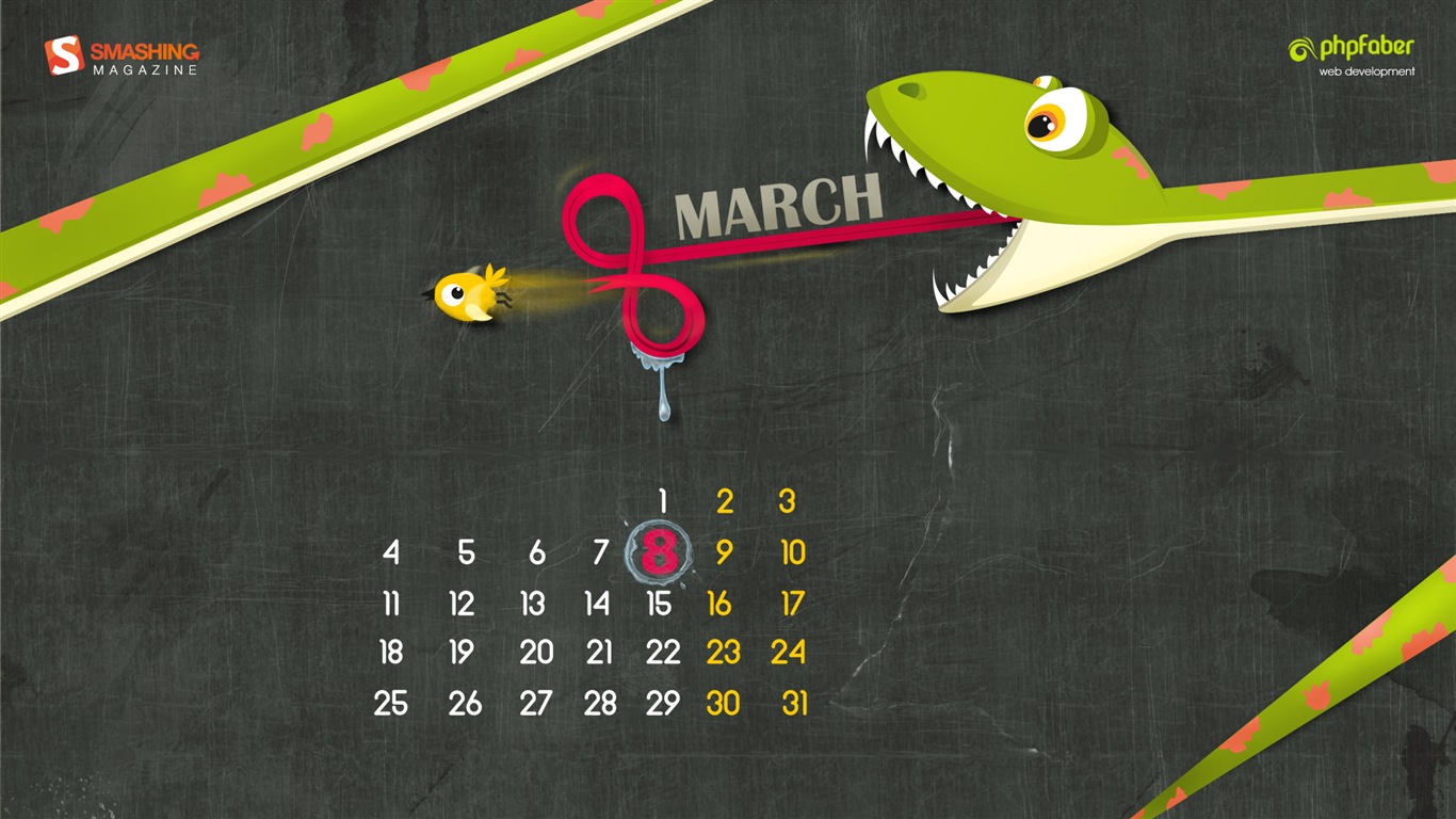 March 2013 calendar wallpaper (1) #11 - 1366x768