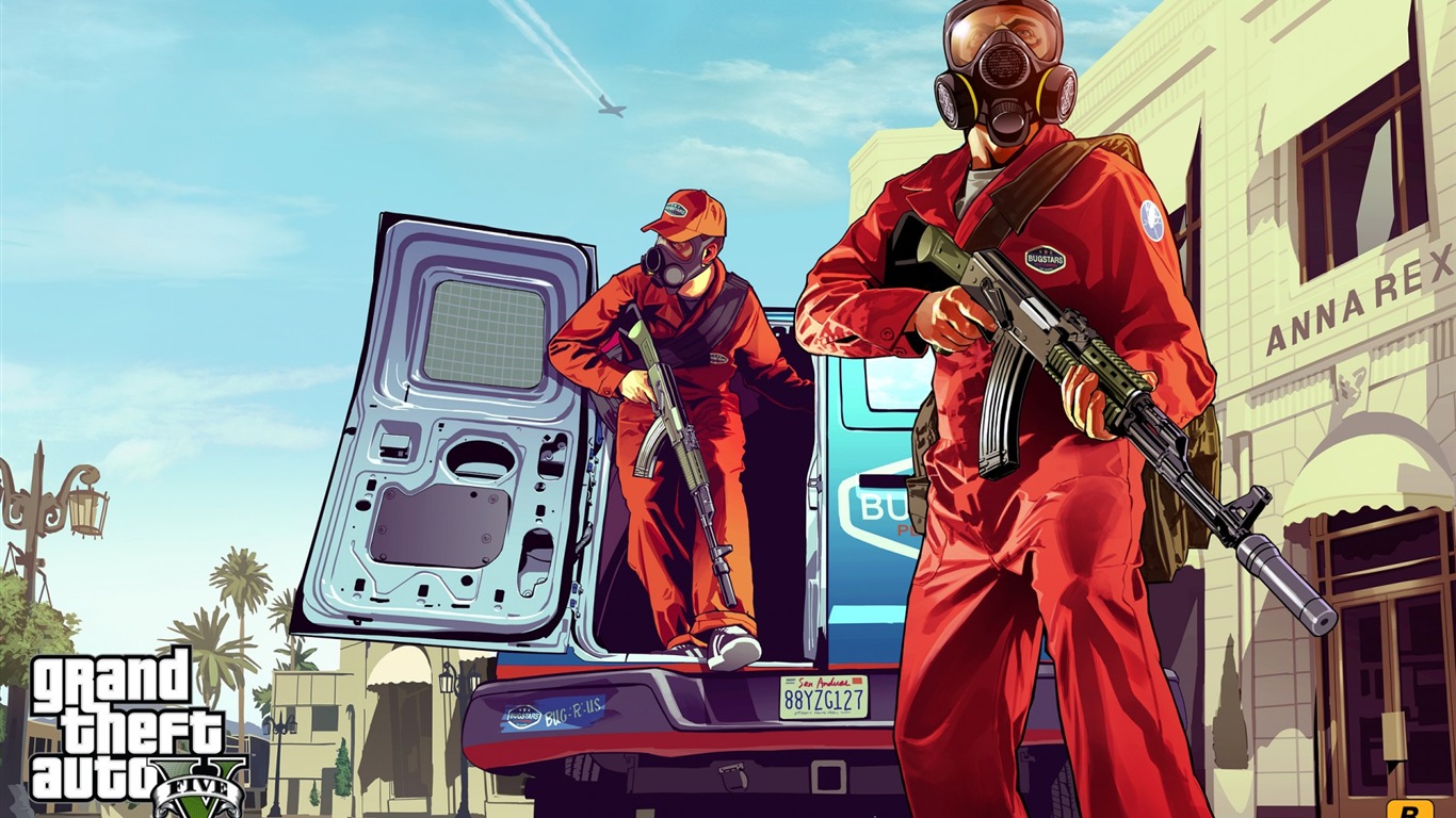 Grand Theft Auto V GTA 5 fonds d'écran de jeux HD #3 - 1366x768