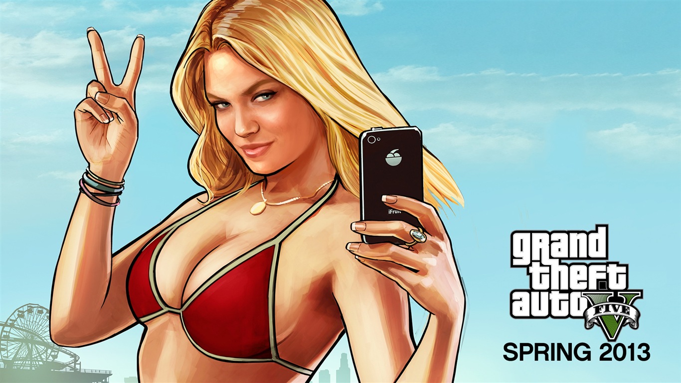 Grand Theft Auto V GTA 5 fonds d'écran de jeux HD #5 - 1366x768