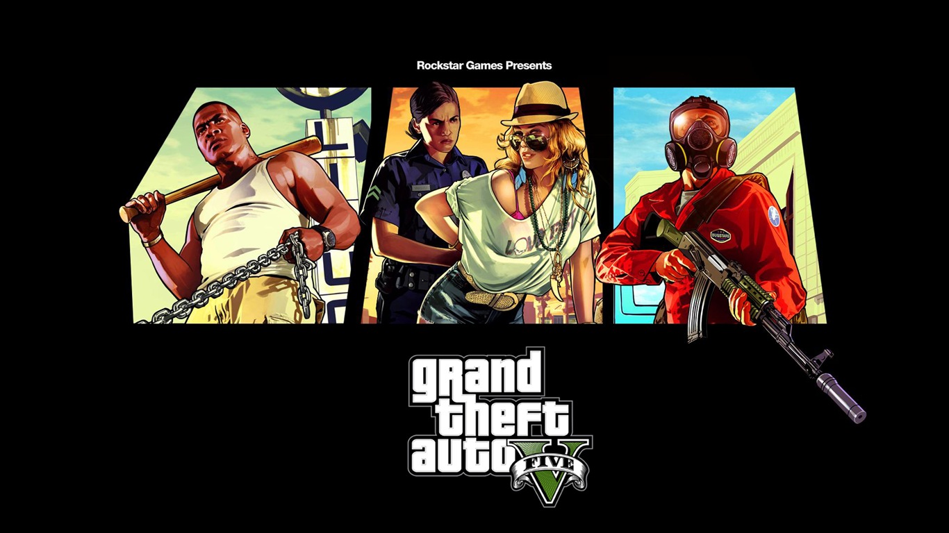 Grand Theft Auto V GTA 5 fonds d'écran de jeux HD #6 - 1366x768