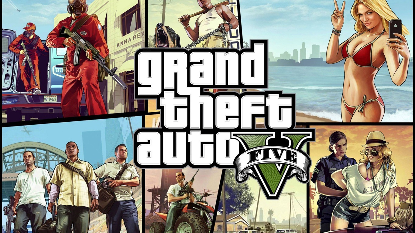 Grand Theft Auto V GTA 5 обои HD игры #8 - 1366x768