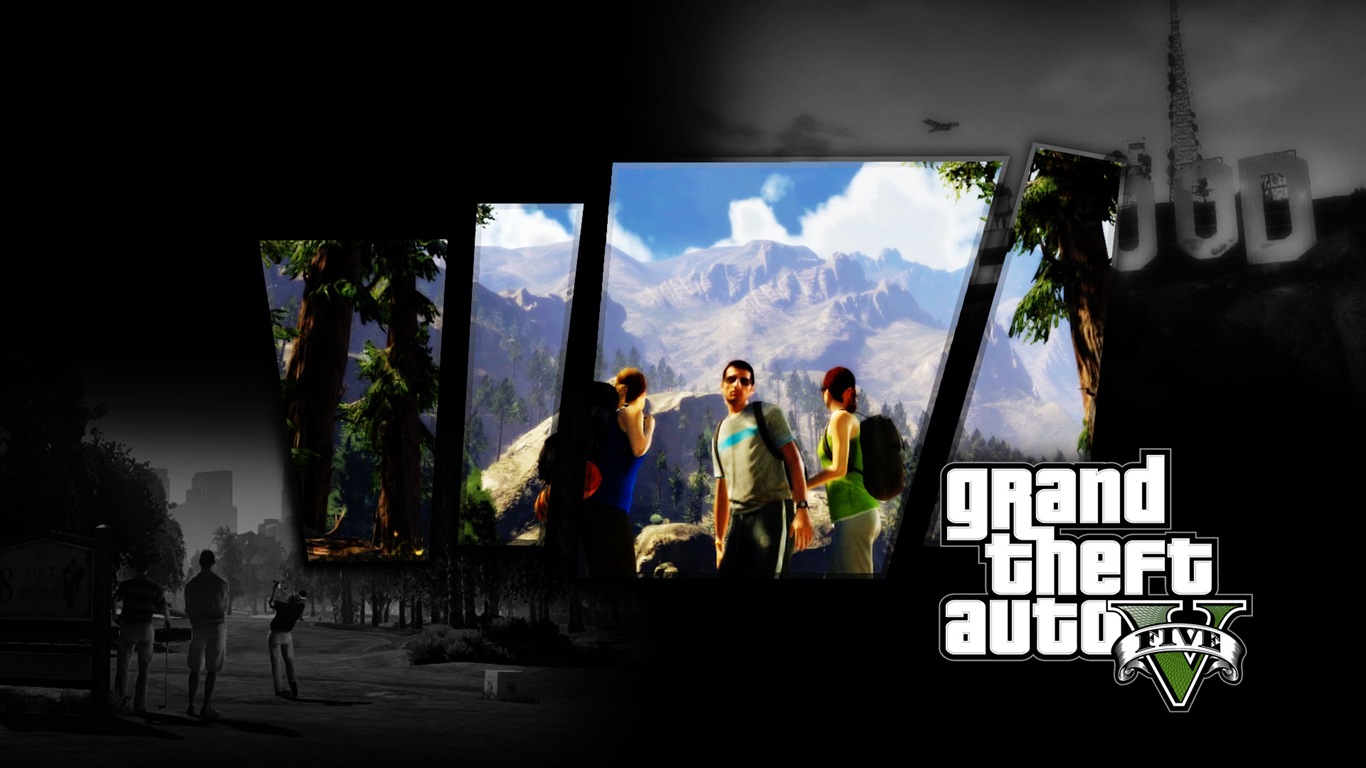 Grand Theft Auto V GTA 5 fonds d'écran de jeux HD #11 - 1366x768