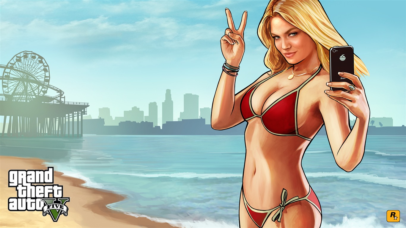 Grand Theft Auto V GTA 5 fonds d'écran de jeux HD #13 - 1366x768