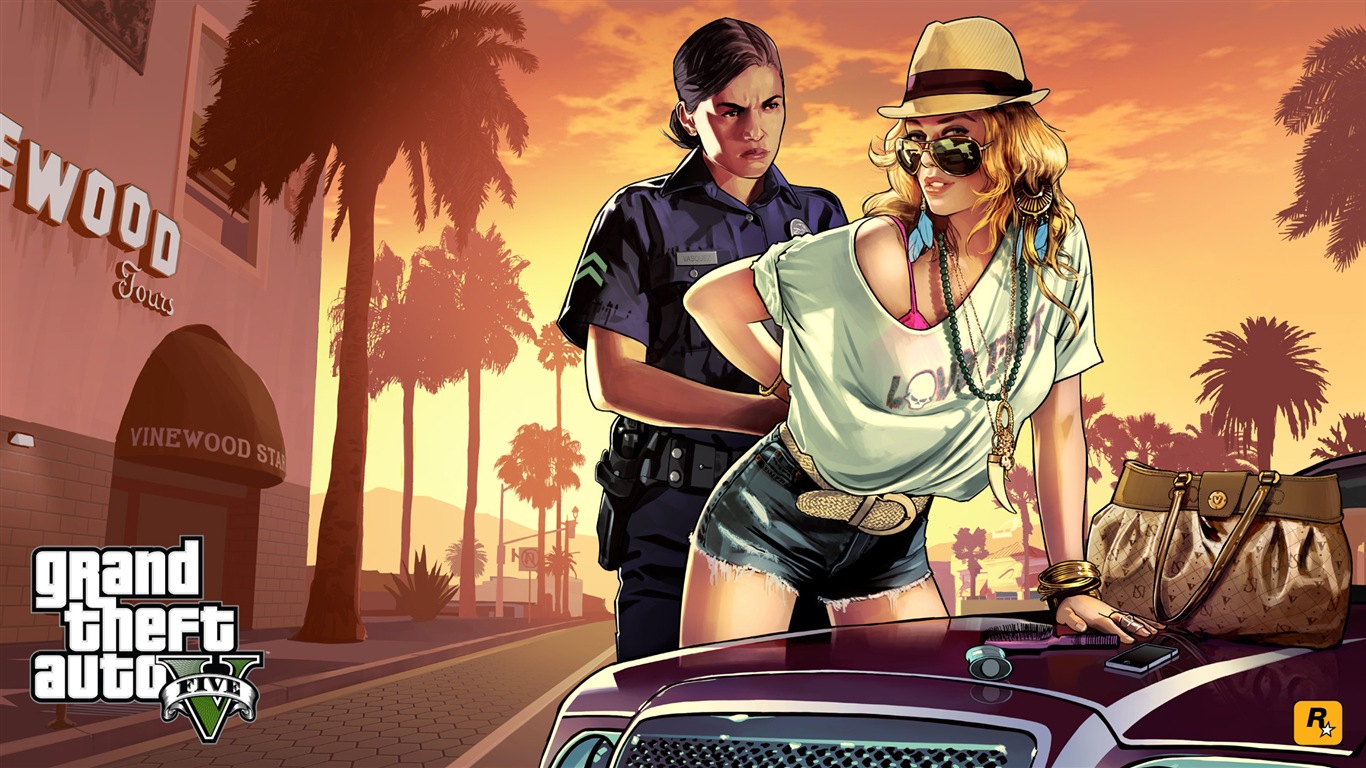 Grand Theft Auto V GTA 5 fonds d'écran de jeux HD #18 - 1366x768