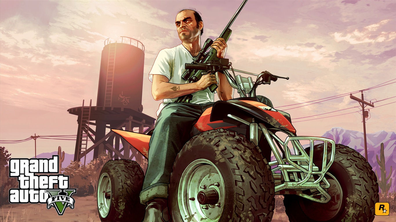 Grand Theft Auto V GTA 5 обои HD игры #19 - 1366x768