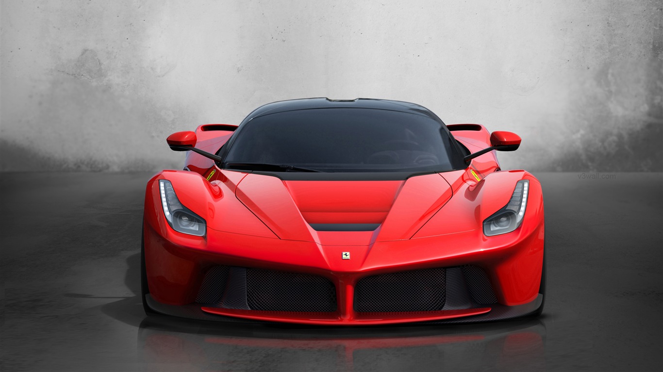 2013 Ferrari rouge LaFerrari supercar HD fonds d'écran #3 - 1366x768