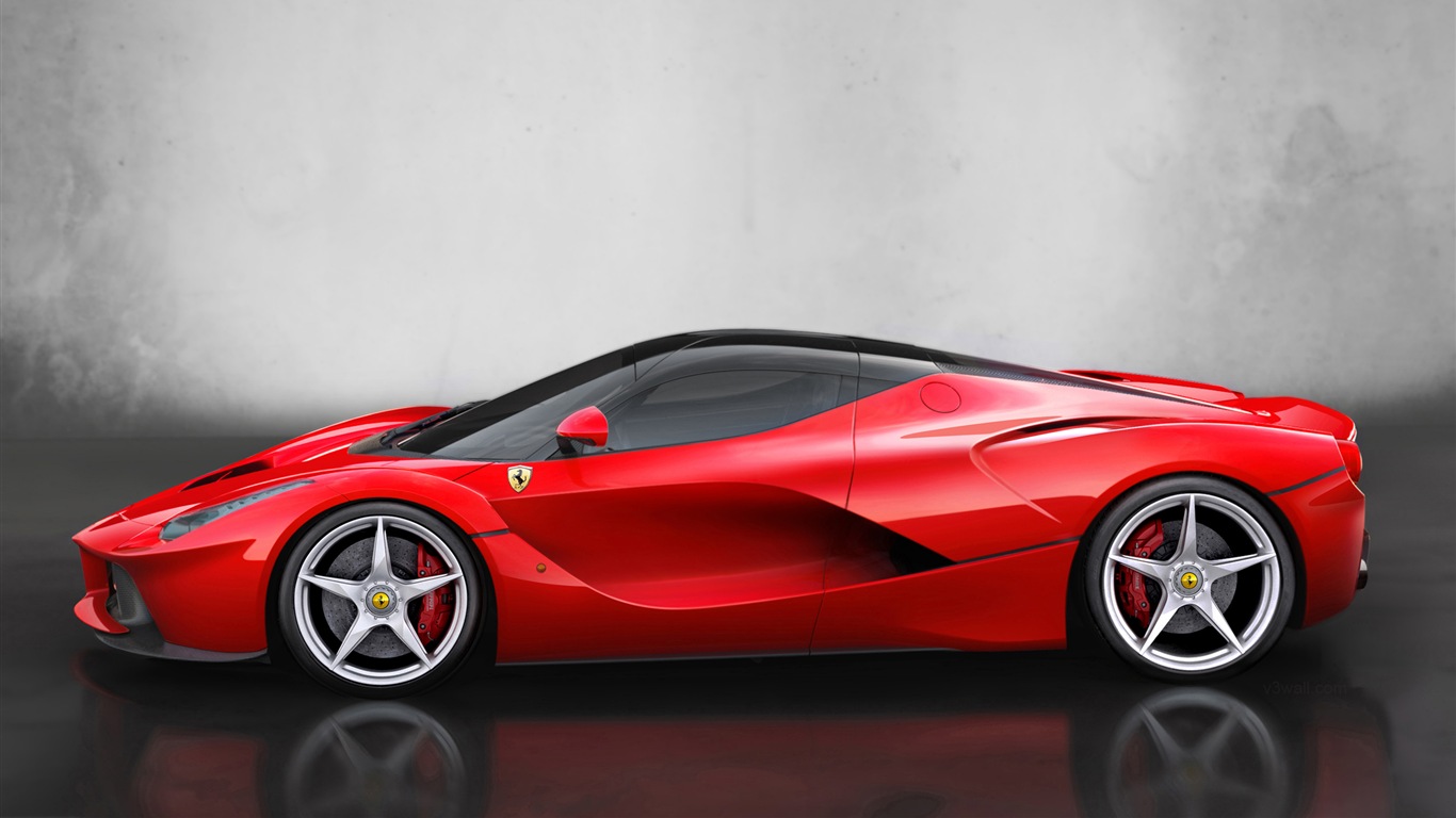 2013 Ferrari rouge LaFerrari supercar HD fonds d'écran #4 - 1366x768