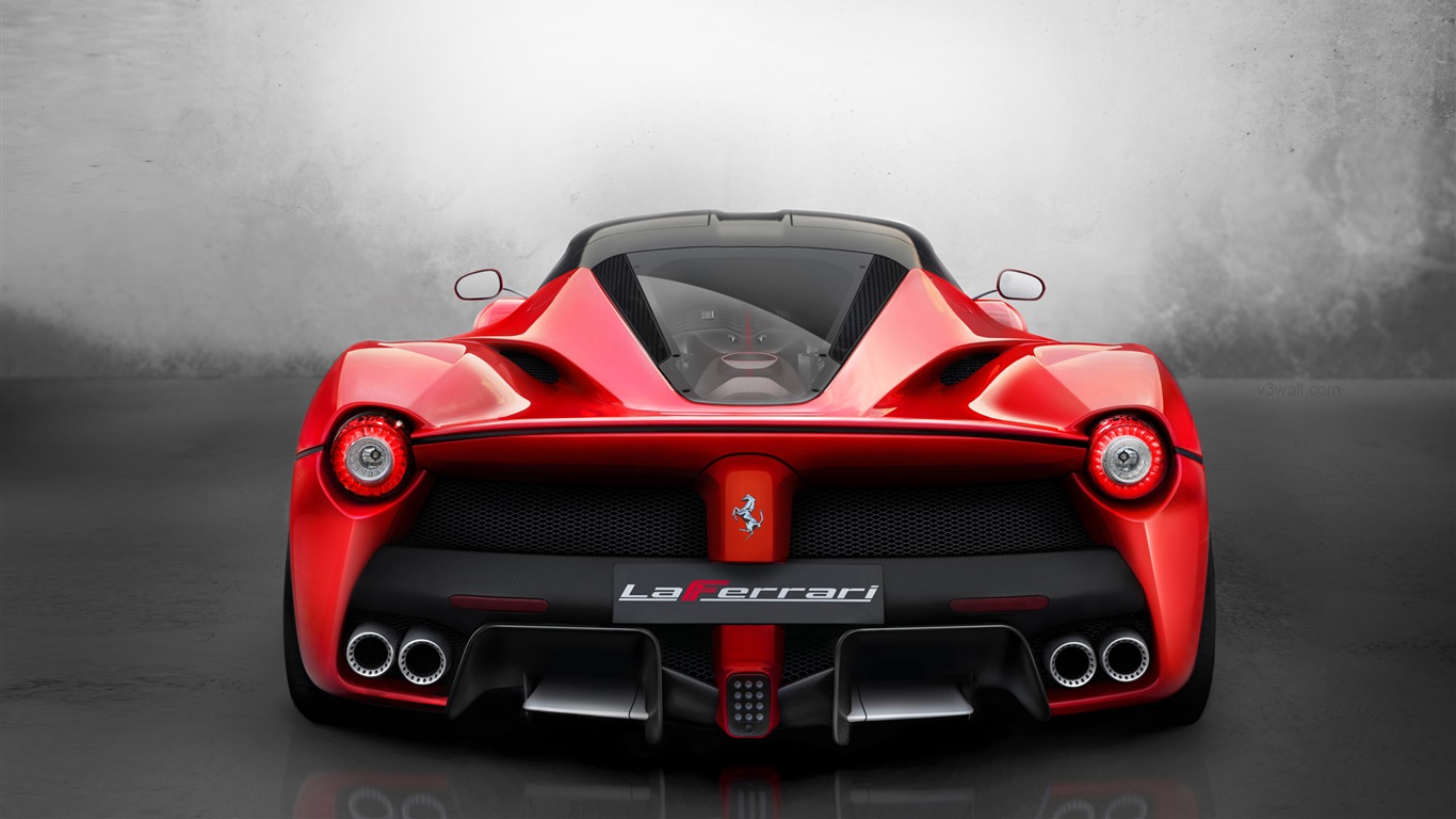 2013 Ferrari rouge LaFerrari supercar HD fonds d'écran #5 - 1366x768