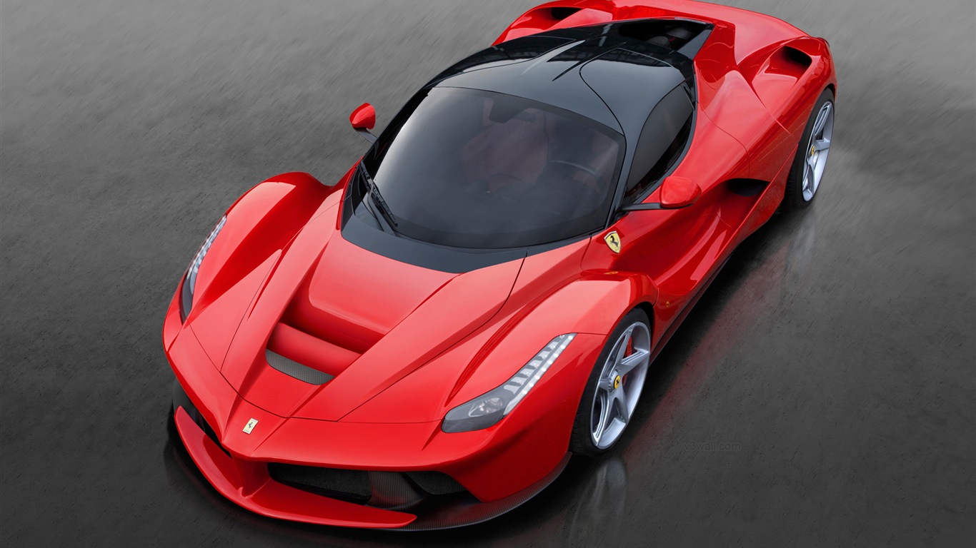 2013 Ferrari rouge LaFerrari supercar HD fonds d'écran #6 - 1366x768