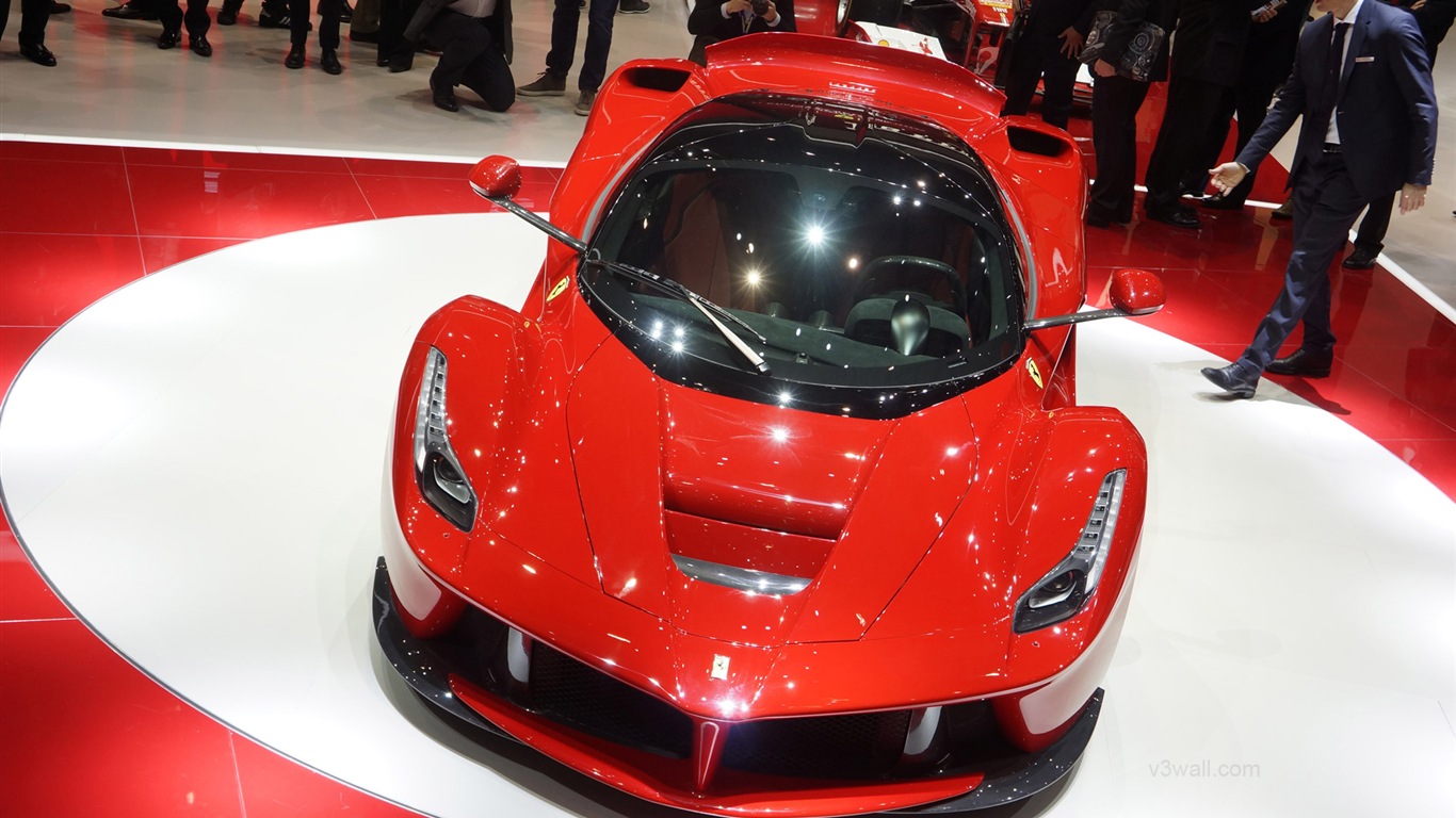 2013 Ferrari rouge LaFerrari supercar HD fonds d'écran #11 - 1366x768