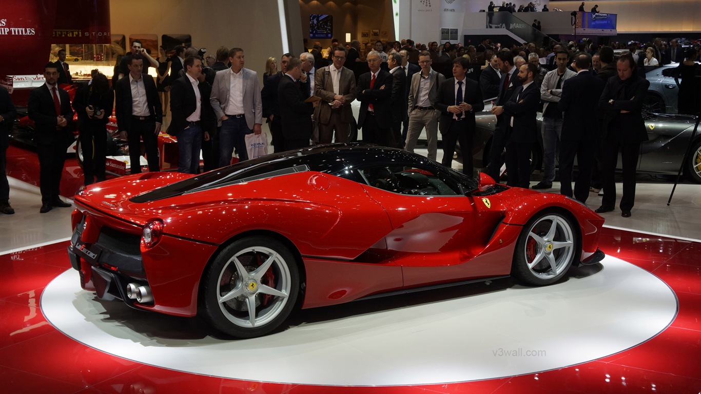 2013 Ferrari rouge LaFerrari supercar HD fonds d'écran #14 - 1366x768