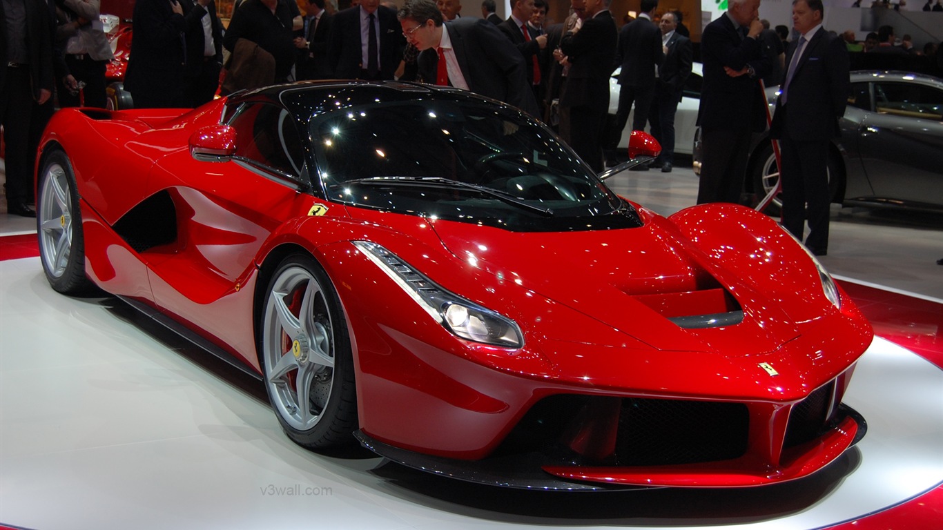 2013 Ferrari rouge LaFerrari supercar HD fonds d'écran #19 - 1366x768