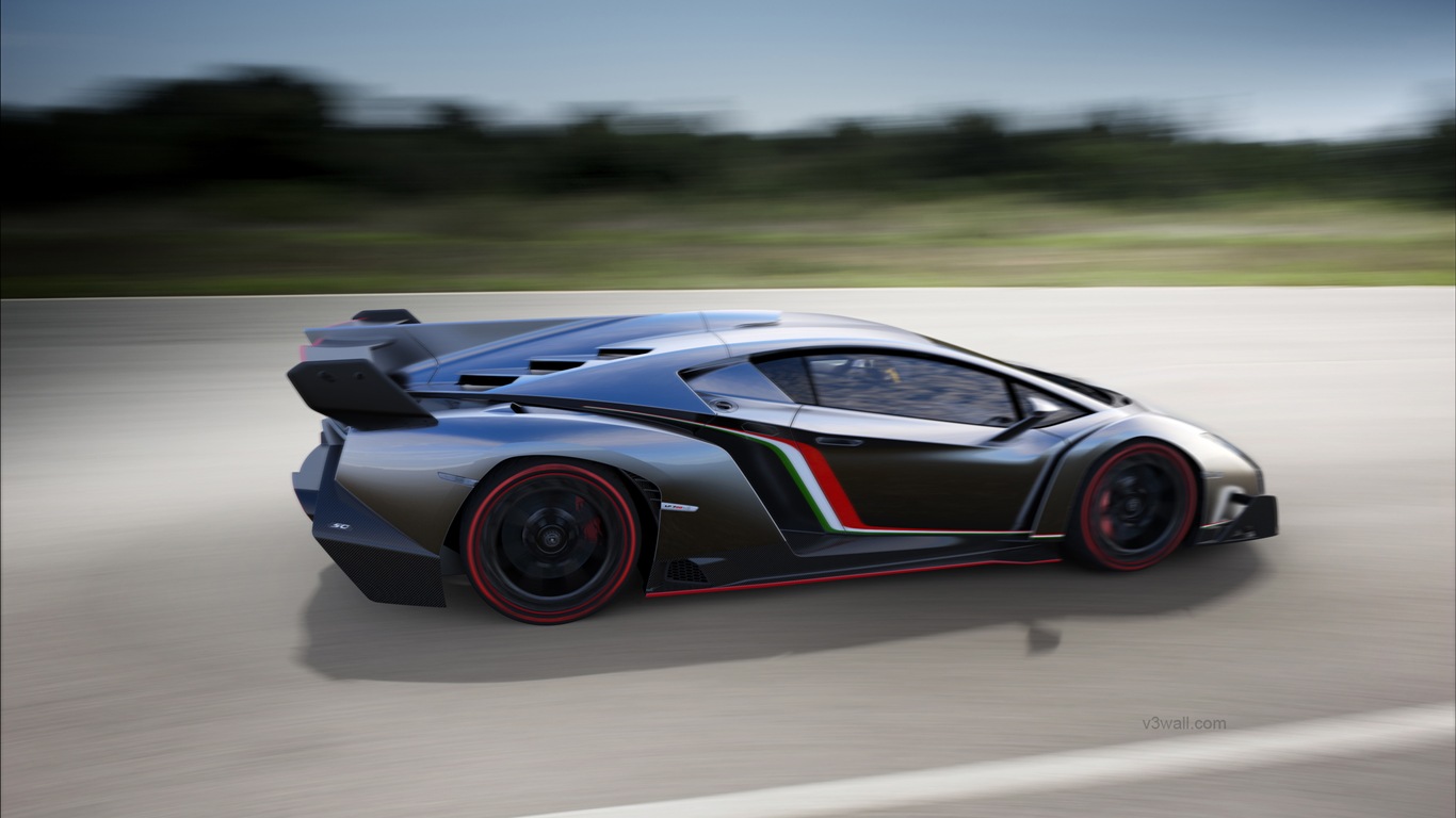 2013 Lamborghini Veneno luxe supercar HD fonds d'écran #8 - 1366x768