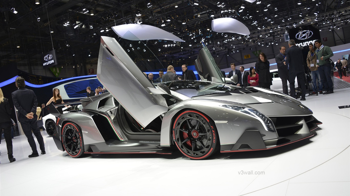 2013 Lamborghini Veneno luxe supercar HD fonds d'écran #12 - 1366x768