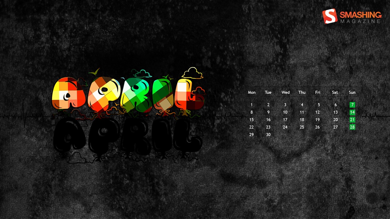 04 2013 Calendar fondo de pantalla (2) #8 - 1366x768