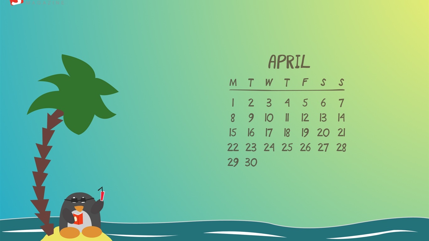 April 2013 Calendar wallpaper (2) #9 - 1366x768