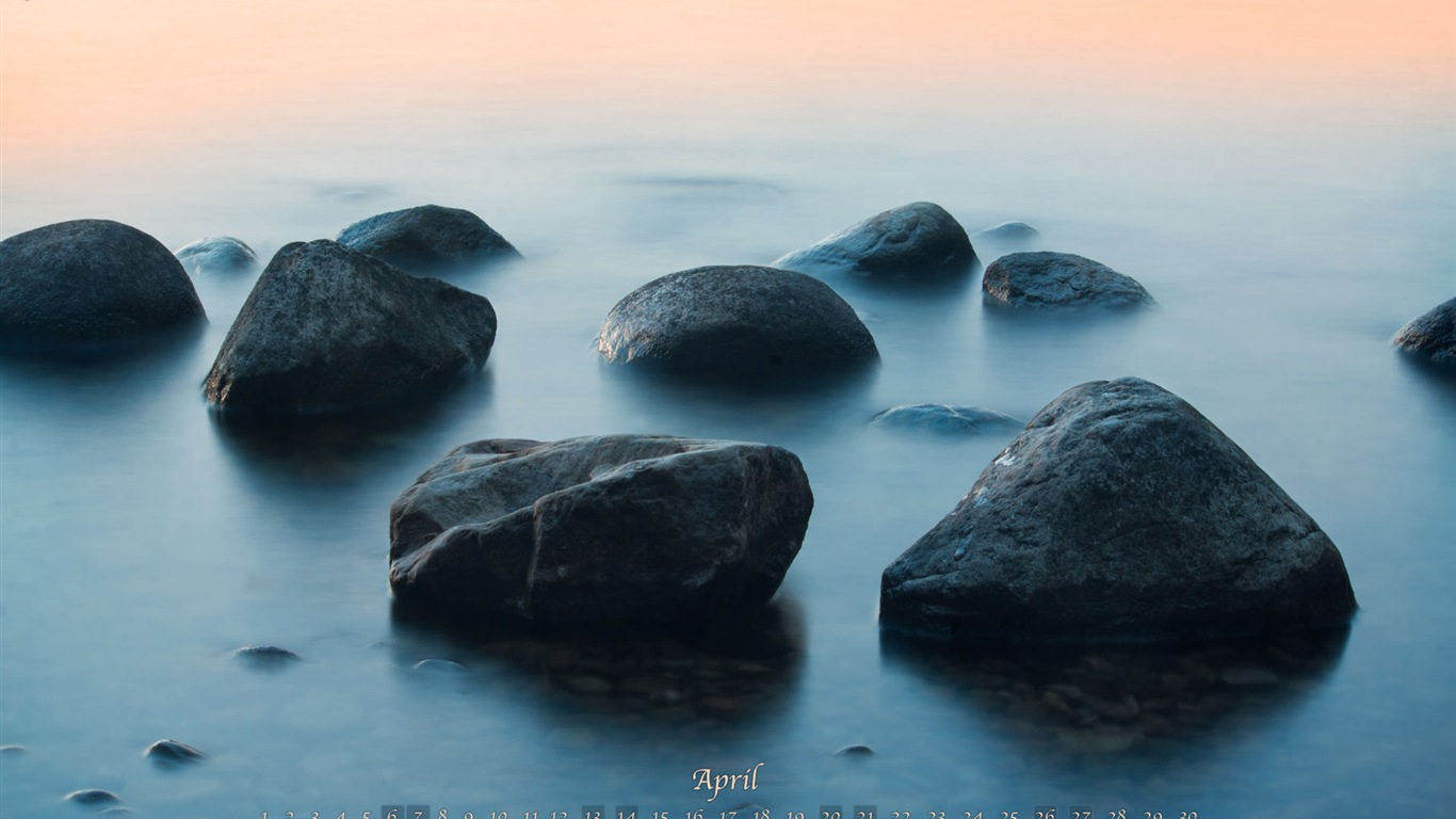 April 2013 Kalender Wallpaper (2) #13 - 1366x768