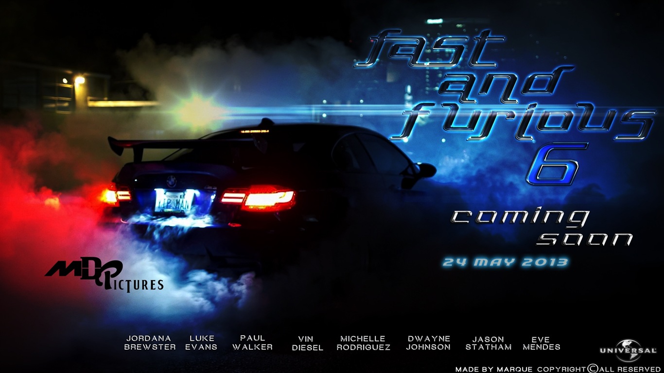 Fast And Furious 6 обои HD фильмов #3 - 1366x768