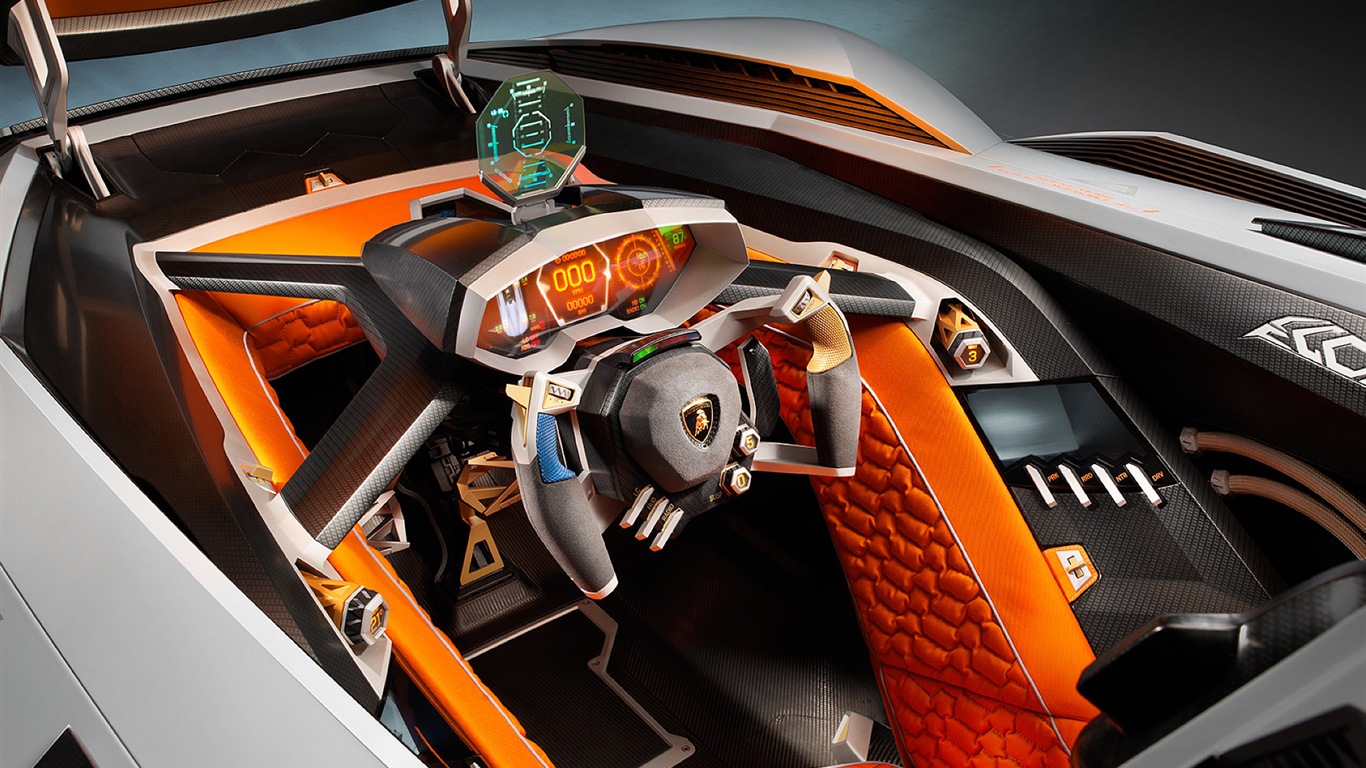 Lamborghini Egoista концепция суперкара HD обои #3 - 1366x768