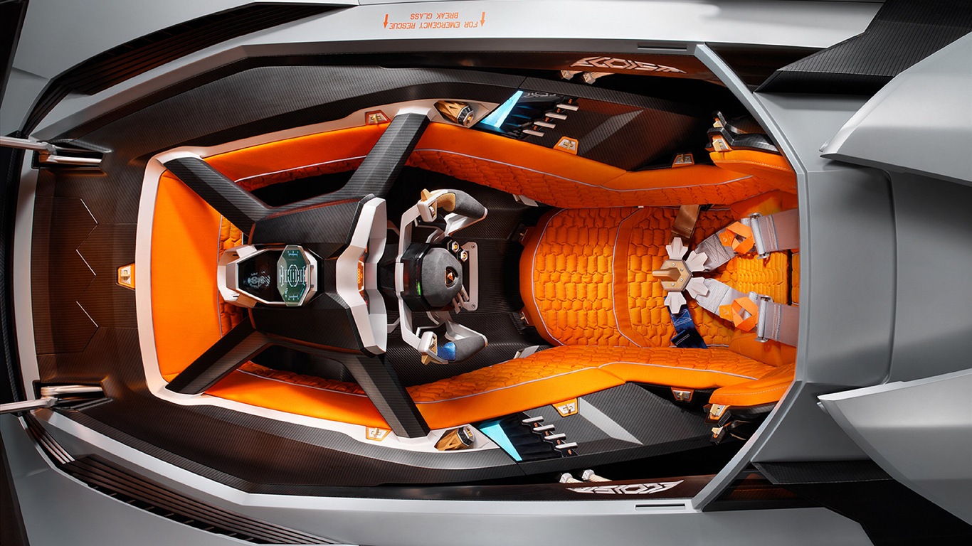Lamborghini Egoista Concept 蘭博基尼Egoista概念超級跑車 高清壁紙 #4 - 1366x768