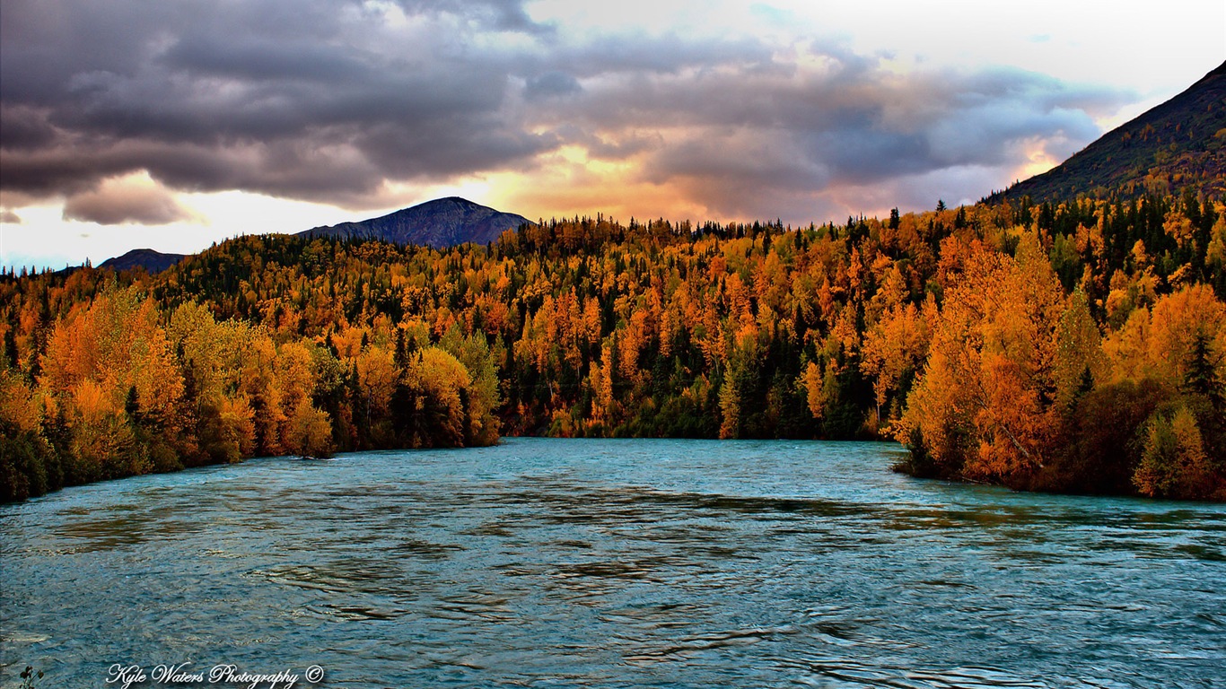 Windows 8 Theme Wallpaper: Alaska Landschaft #1 - 1366x768