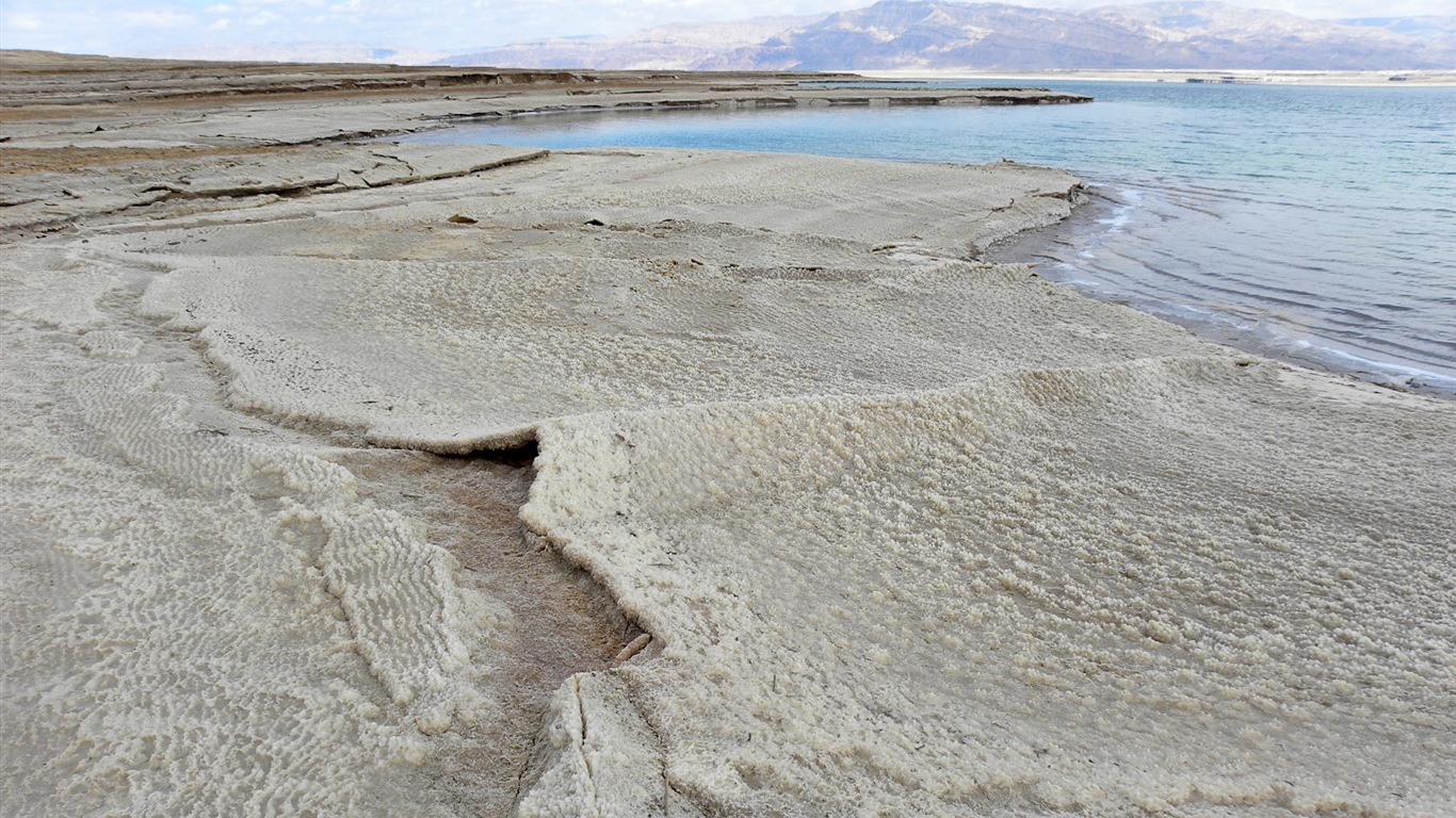 Dead Sea beautiful scenery HD wallpapers #4 - 1366x768