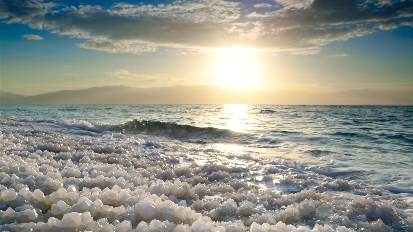Dead Sea paysages magnifiques fonds d'écran HD #5 - 1366x768
