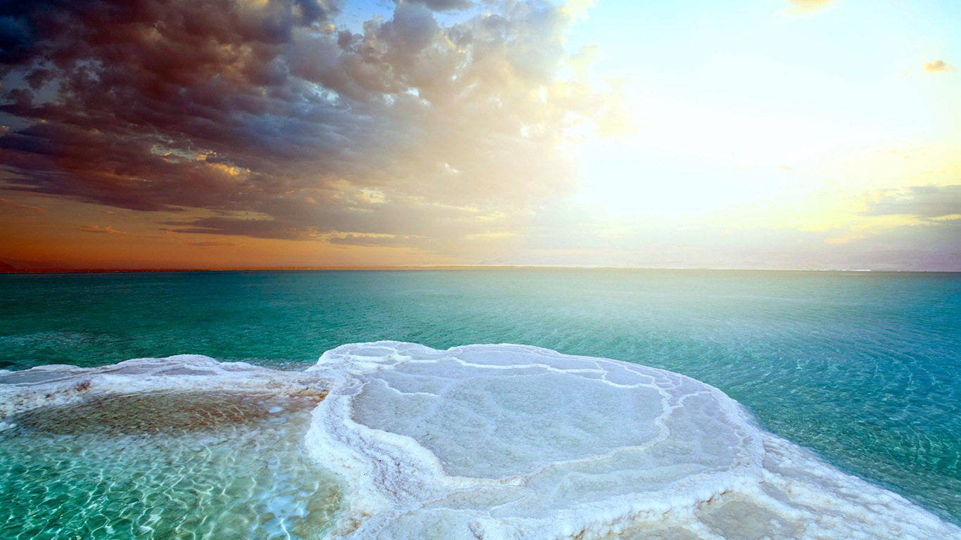 Dead Sea paysages magnifiques fonds d'écran HD #20 - 1366x768