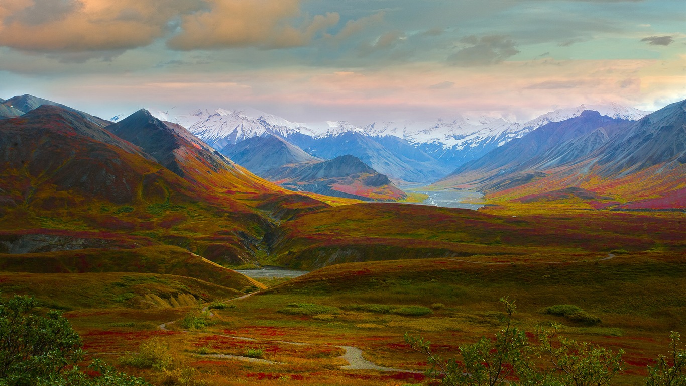 Denali National Park 丹那利国家公园 高清风景壁纸5 - 1366x768