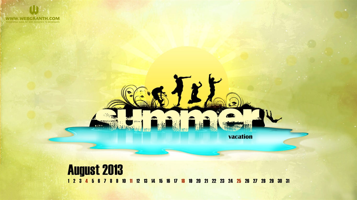 August 2013 calendar wallpaper (2) #20 - 1366x768