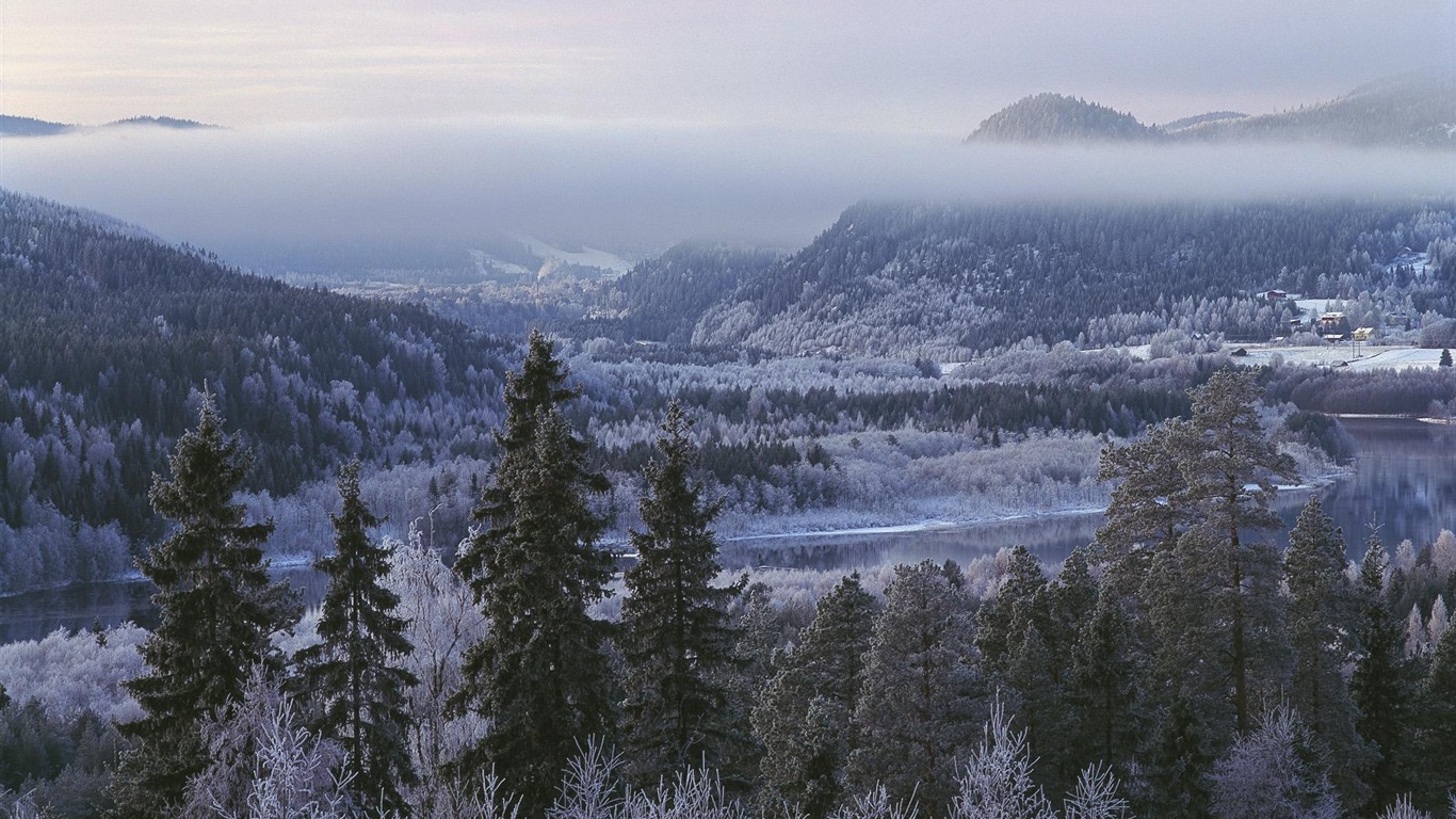Švédsko sezón přírodní krásy HD tapety na plochu #17 - 1366x768